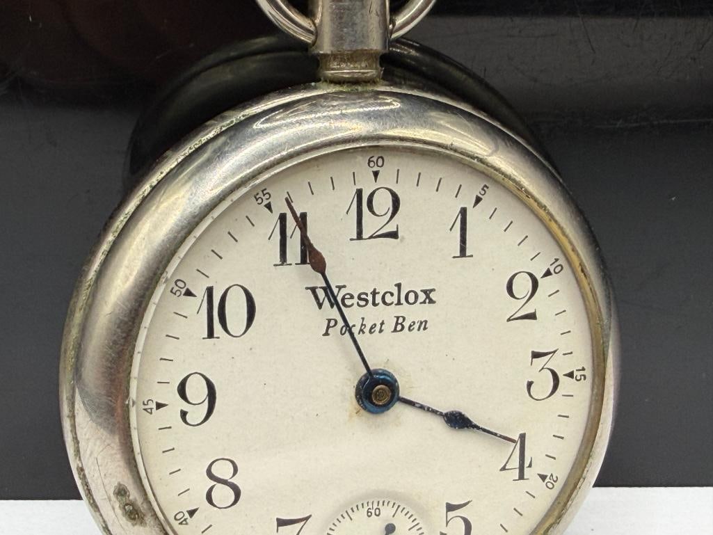 VINTAGE WESTCLOX POCKET BEN POCKET WATCH - 3