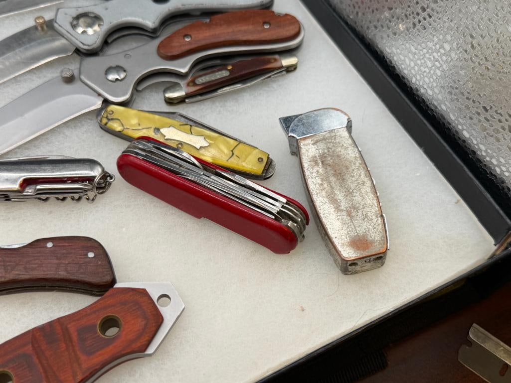 16 COLELCTIBLE KNIVES AND POCKET KNIVES INCLUDING SCHRARE OLD TIMER, FISH KNIFE, GERBER, AND MORE - 11