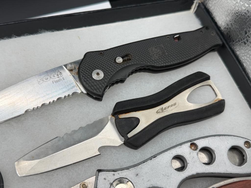 16 COLELCTIBLE KNIVES AND POCKET KNIVES INCLUDING SCHRARE OLD TIMER, FISH KNIFE, GERBER, AND MORE - 9