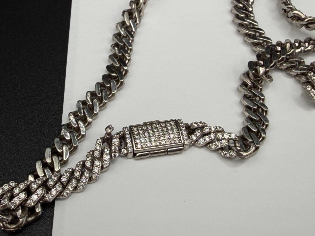 STERLLING SILVER MOISSANITE FASHION NECKLACE - 4