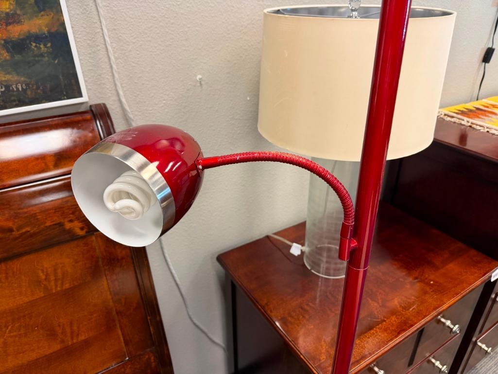 NOSTALGIC RETRO STYLED FLOOR LAMP WITH GOOSENECK STYLED READING LAMP - 5