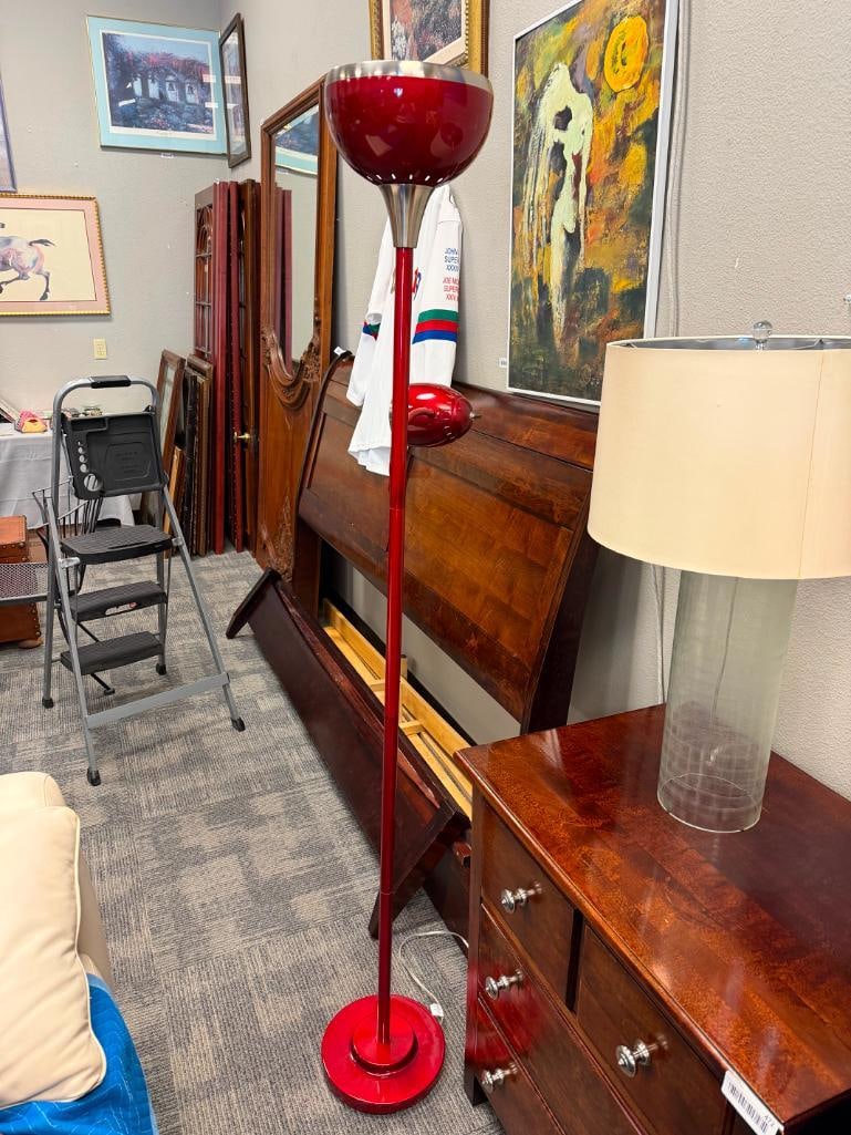 NOSTALGIC RETRO STYLED FLOOR LAMP WITH GOOSENECK STYLED READING LAMP - 8