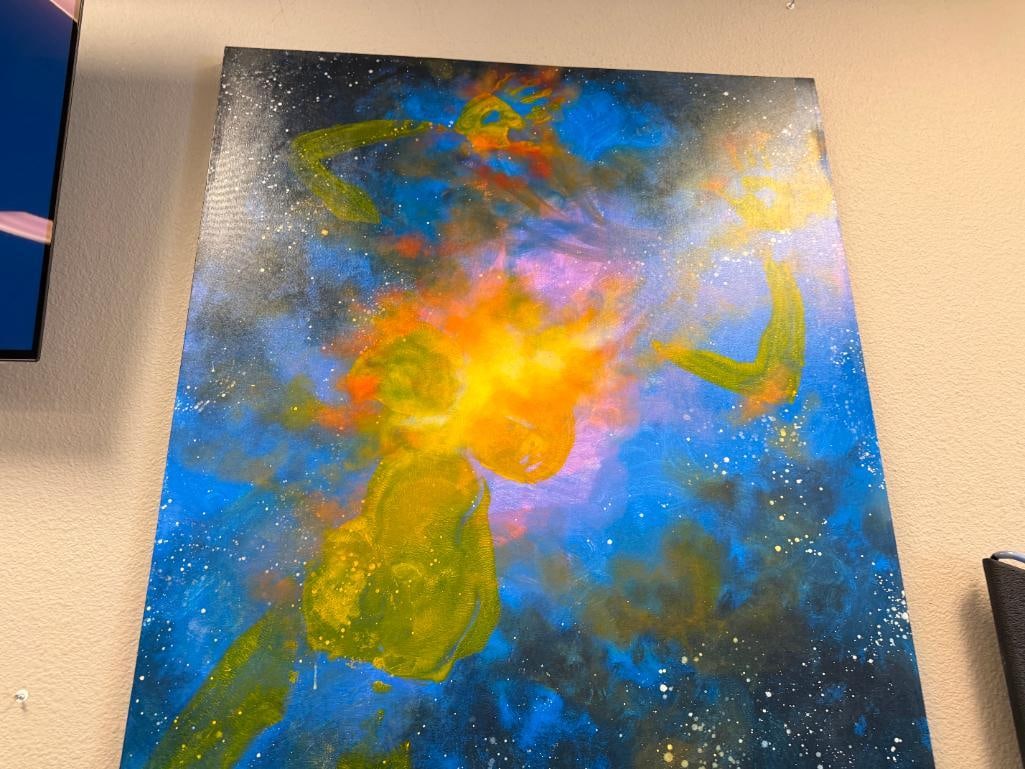 ZLOKOVICH ORIGINAL OIL ON CANVAS ABSTRACT PAINTING POSSIBLY JIM ZLOKOVICH - 2