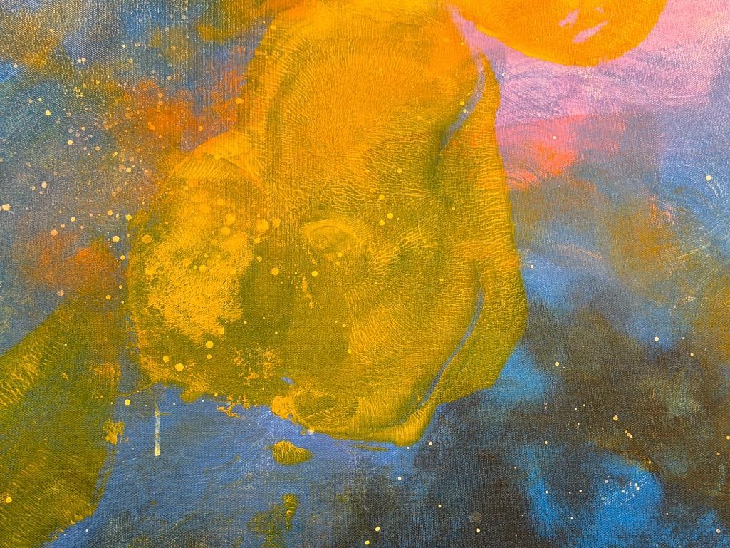 ZLOKOVICH ORIGINAL OIL ON CANVAS ABSTRACT PAINTING POSSIBLY JIM ZLOKOVICH - 4