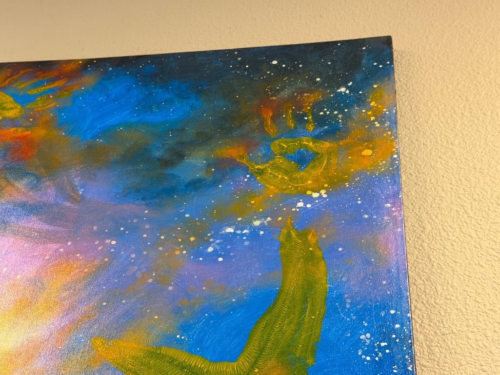 ZLOKOVICH ORIGINAL OIL ON CANVAS ABSTRACT PAINTING POSSIBLY JIM ZLOKOVICH - 7