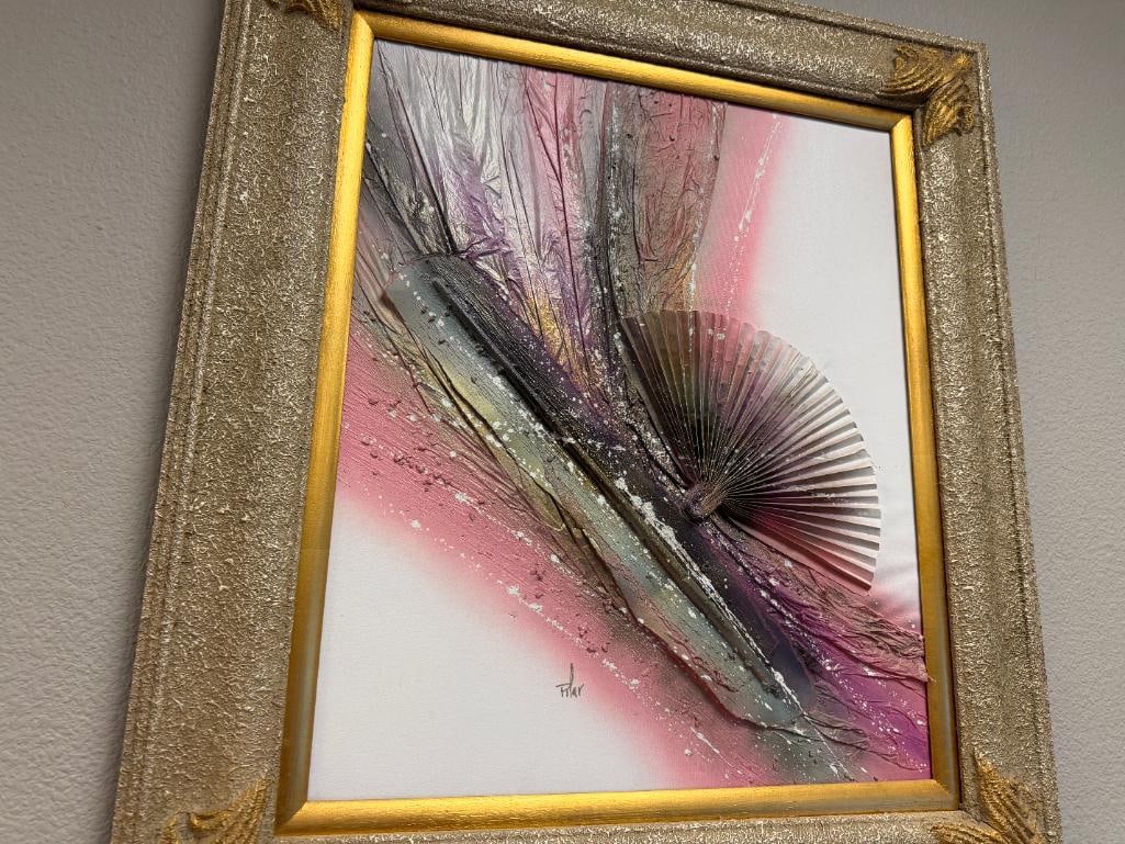 ORIGINAL MIXED MEDIA PAINTING ON CANVAS SIGNED PILAR - 2