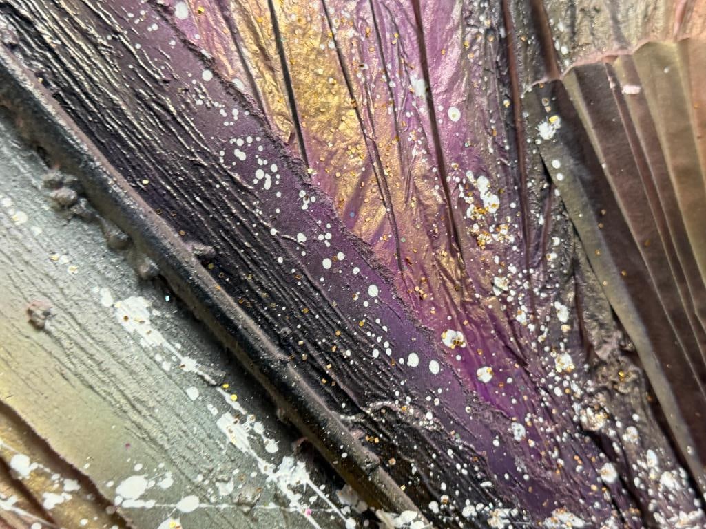 ORIGINAL MIXED MEDIA PAINTING ON CANVAS SIGNED PILAR - 5