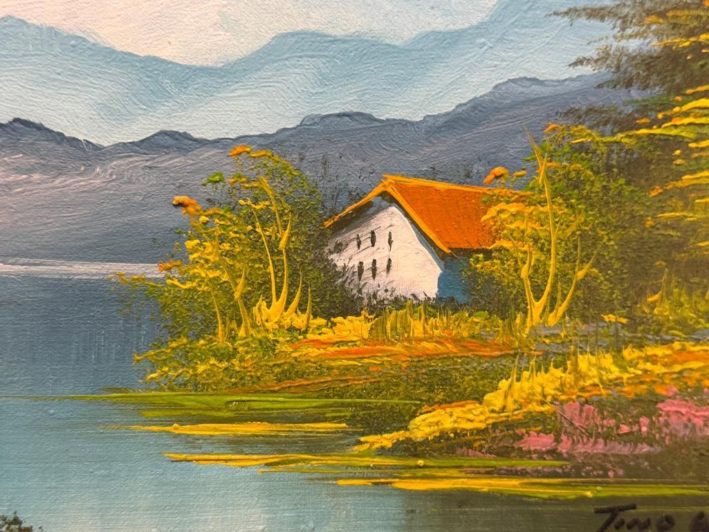 TINO WONG ORIGINAL OIL ON CANVAS LANDSCAPE PAINTING - 3