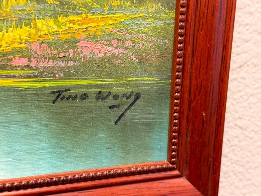 TINO WONG ORIGINAL OIL ON CANVAS LANDSCAPE PAINTING - 5