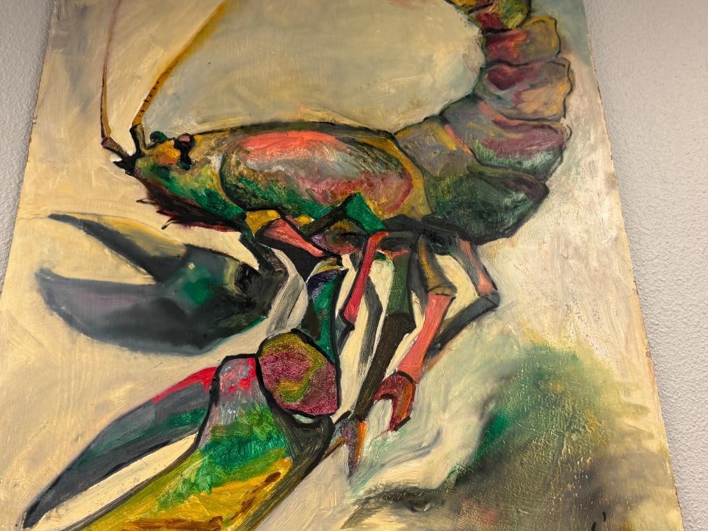 CRAIG SHEPPARD OKLAHOMA-BORN NEVADA ARTIST ORIGINAL OIL ON BOARD TITLED DEEP WARRIOR OB 14 - 2