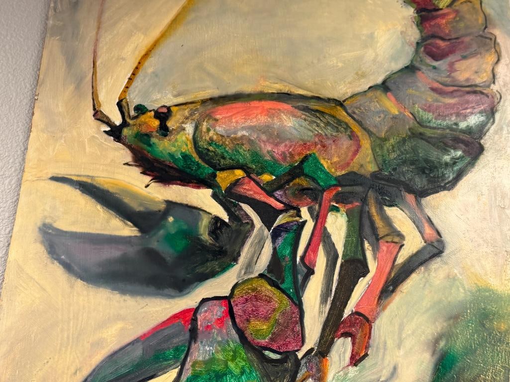 CRAIG SHEPPARD OKLAHOMA-BORN NEVADA ARTIST ORIGINAL OIL ON BOARD TITLED DEEP WARRIOR OB 14 - 3