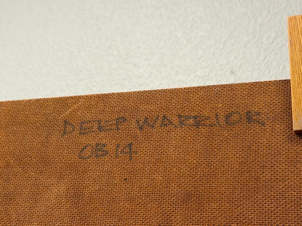 CRAIG SHEPPARD OKLAHOMA-BORN NEVADA ARTIST ORIGINAL OIL ON BOARD TITLED DEEP WARRIOR OB 14 - 7