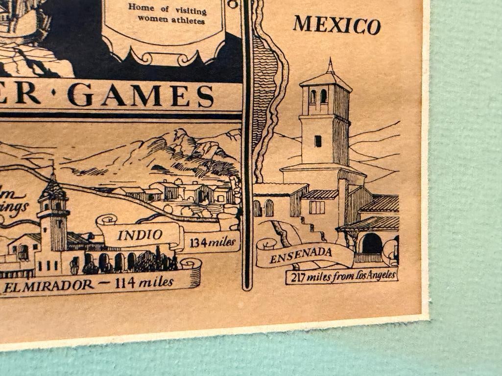 1932 A COMPLETE MAP OF LOS ANGELES AREA AND GUIDE TO SUMMER GAMES - 8