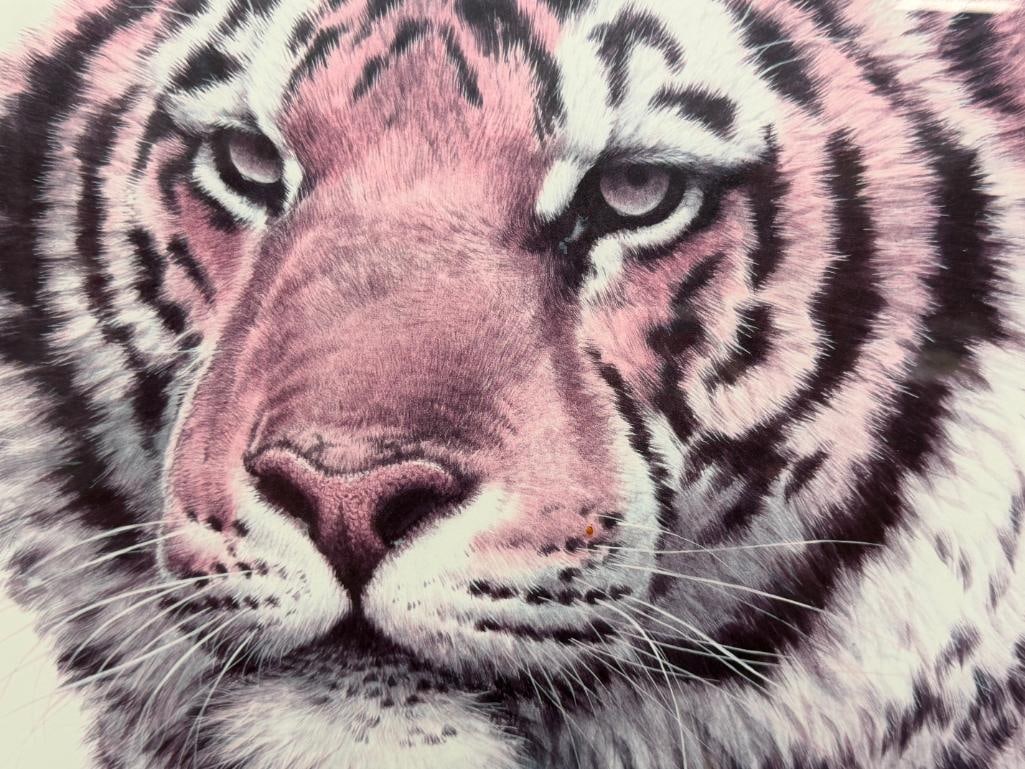 GUY COHELEACH AMERICAN WILDLIFE ARTSIT SIGNED PRINT SIBERIAN HUNTER TIGER PORTRAIT - 3