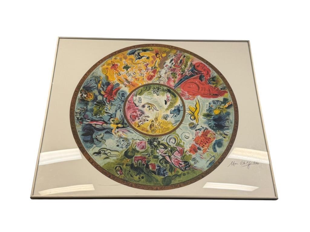 MARC CHAGALL RUSSIAN AND FRENCH ARTIST PRINT PARIS OPERA CEILING (1 of 9)