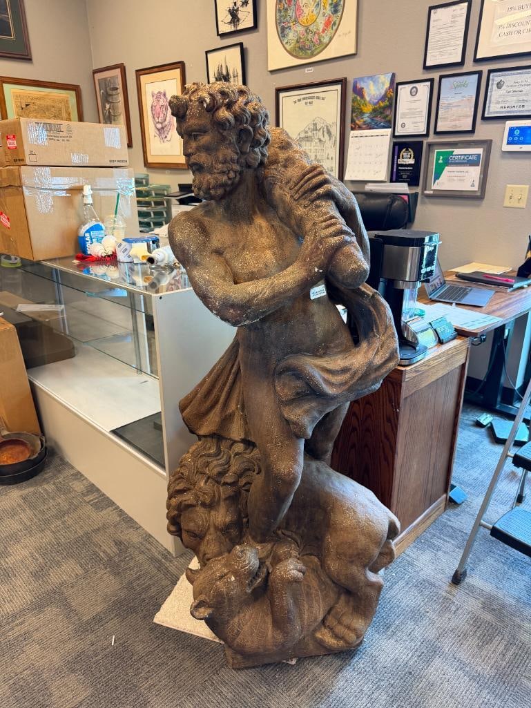 LIFE-SIZE SOLID CONCRETE SCULPTURE OF MYTHICAL HERO HERCULES - 2