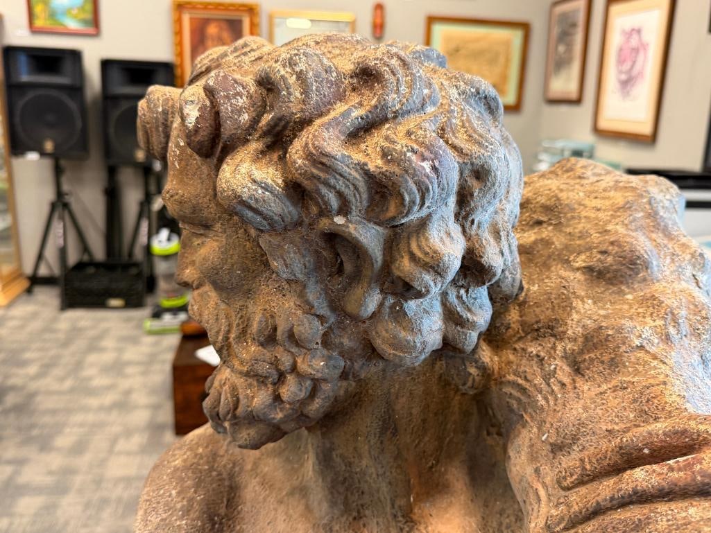 LIFE-SIZE SOLID CONCRETE SCULPTURE OF MYTHICAL HERO HERCULES - 4