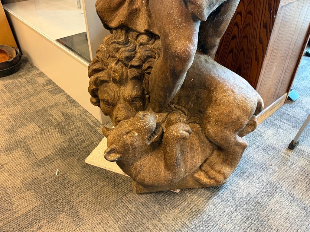 LIFE-SIZE SOLID CONCRETE SCULPTURE OF MYTHICAL HERO HERCULES - 6