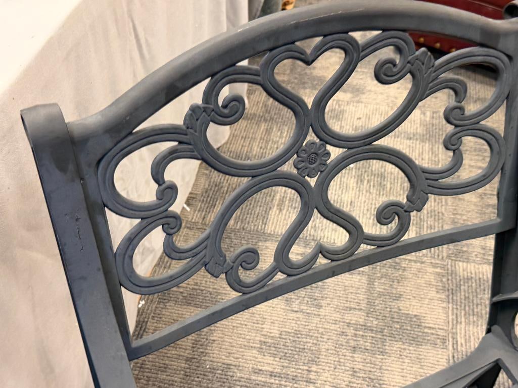 DECORATIVE CAST ALUMINUM PATIO / OUTDOOR DINING SET - 10