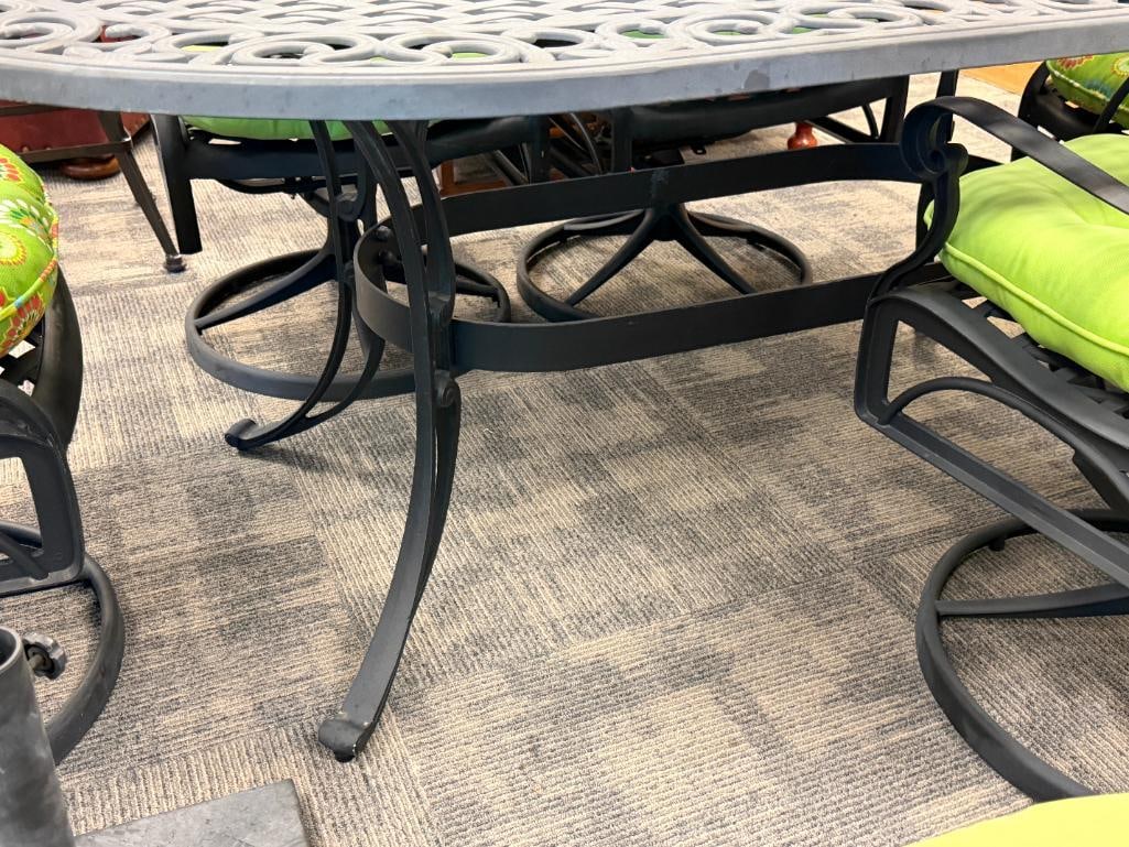 DECORATIVE CAST ALUMINUM PATIO / OUTDOOR DINING SET - 13