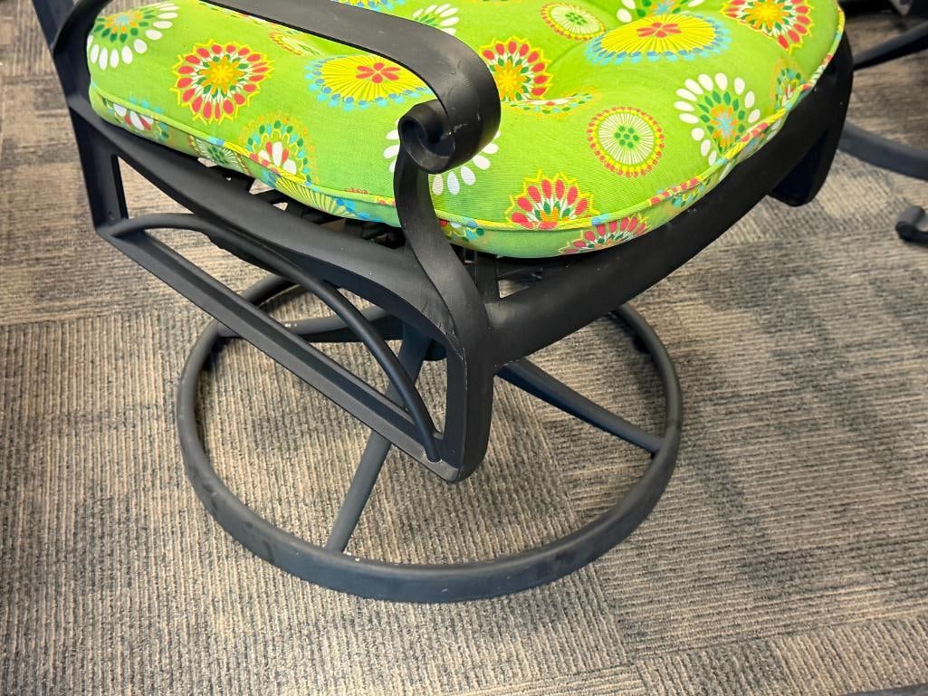 DECORATIVE CAST ALUMINUM PATIO / OUTDOOR DINING SET - 8