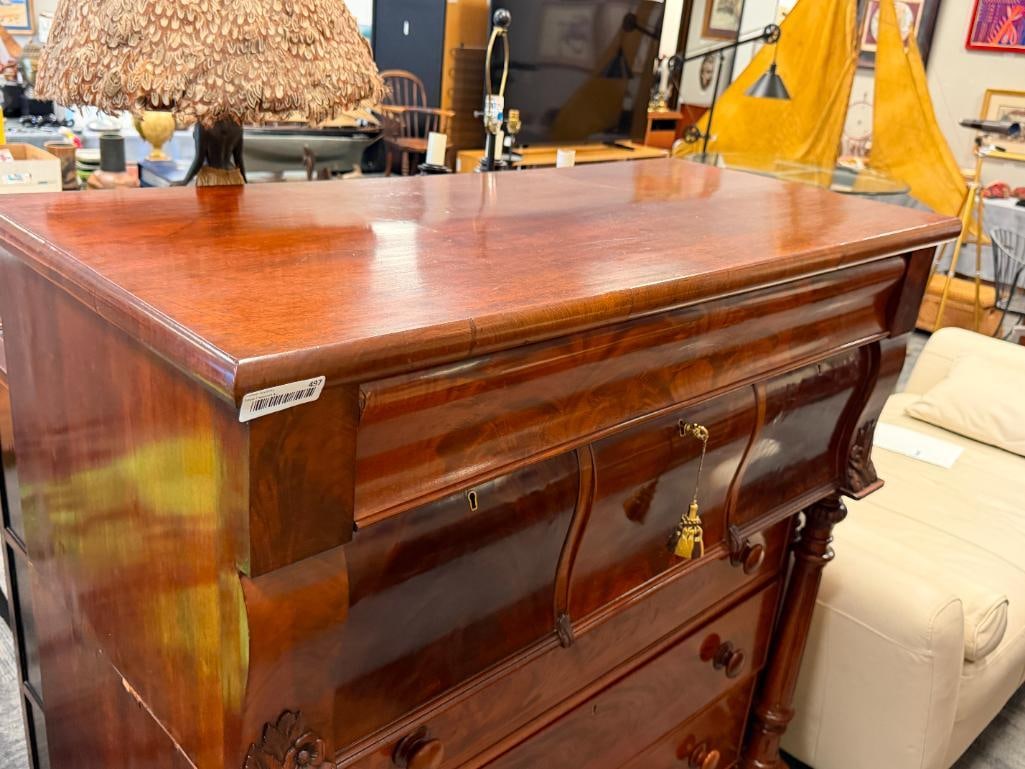 ANTIQUE VICTORIAN SCOTTISH OGEE CHEST OF DRAWERS CIRCA 19TH CENTURY - 3
