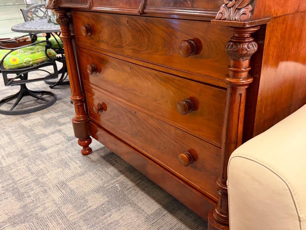 ANTIQUE VICTORIAN SCOTTISH OGEE CHEST OF DRAWERS CIRCA 19TH CENTURY - 6