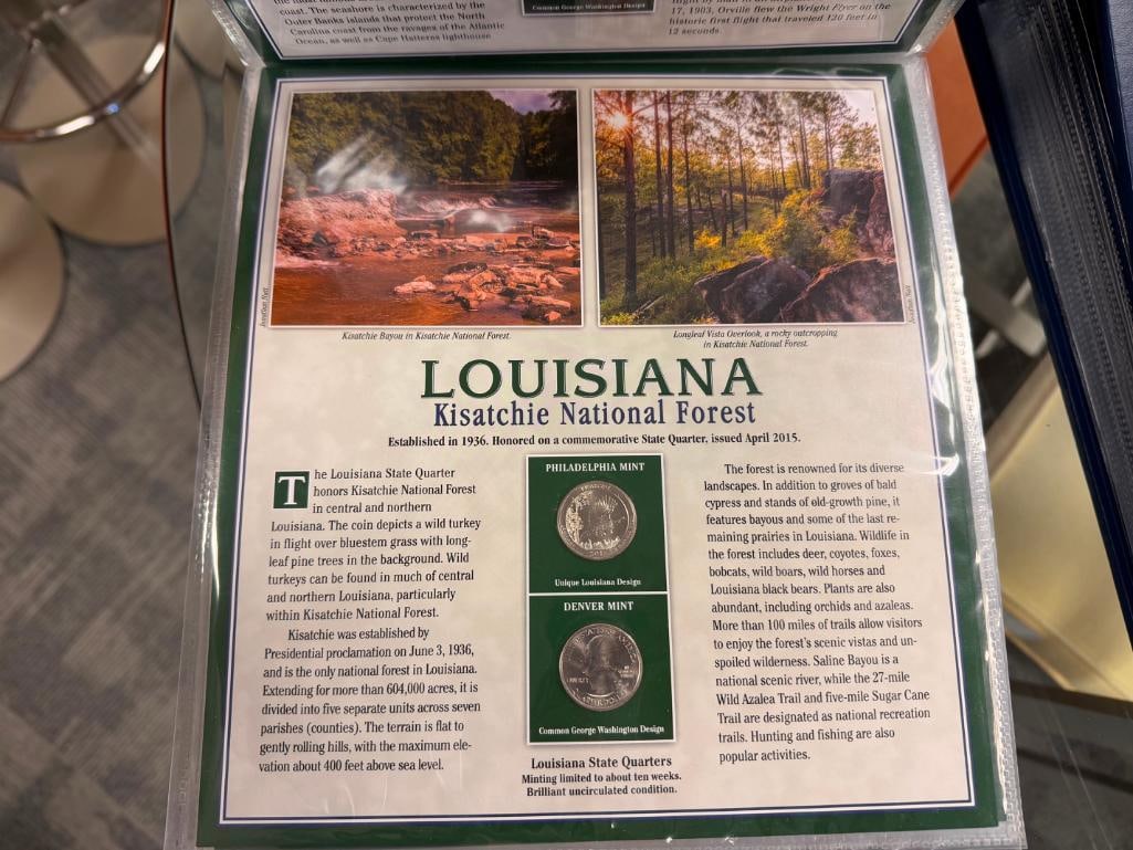 U.S. STATE QUARTERS COLLECTION SERIES I & II PCS STAMPS & COINS - 12