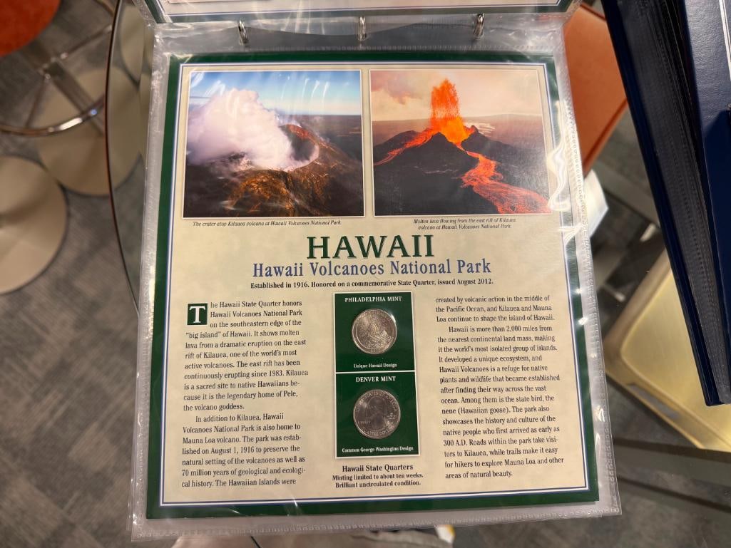 U.S. STATE QUARTERS COLLECTION SERIES I & II PCS STAMPS & COINS - 15