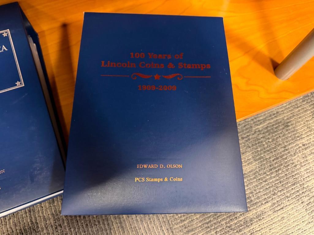 THE CELEBRATING AMERICA COIN COLLECTION VOL I AND 100 YEARS OF LINCOLN COINS & STAMPS - 11