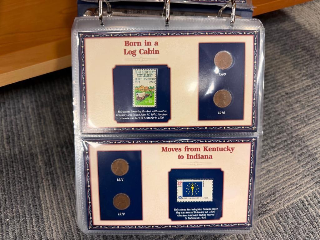 THE CELEBRATING AMERICA COIN COLLECTION VOL I AND 100 YEARS OF LINCOLN COINS & STAMPS - 14