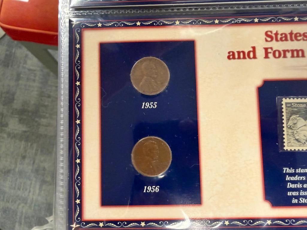 THE CELEBRATING AMERICA COIN COLLECTION VOL I AND 100 YEARS OF LINCOLN COINS & STAMPS - 17