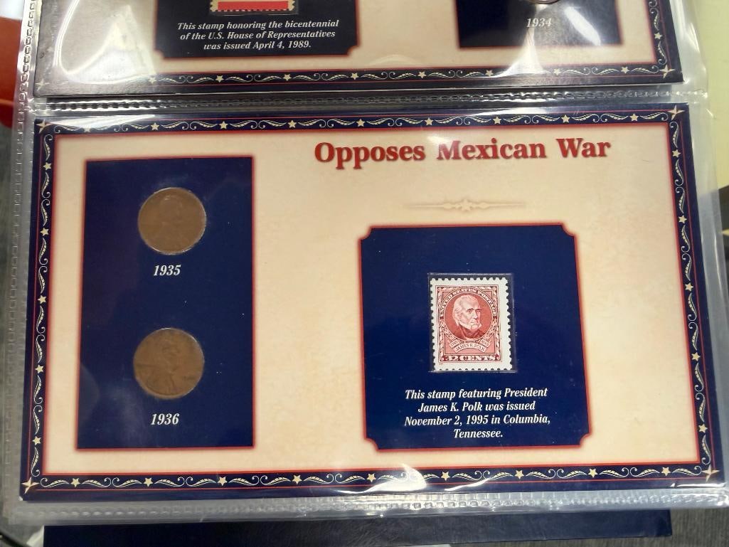 THE CELEBRATING AMERICA COIN COLLECTION VOL I AND 100 YEARS OF LINCOLN COINS & STAMPS - 20