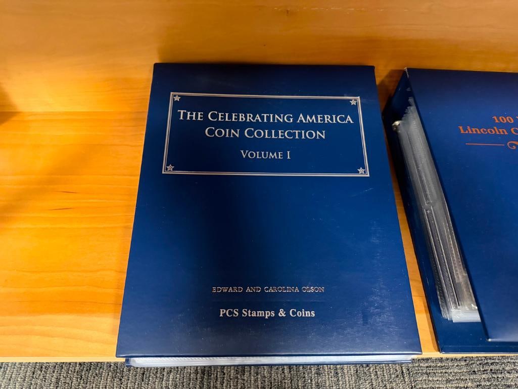 THE CELEBRATING AMERICA COIN COLLECTION VOL I AND 100 YEARS OF LINCOLN COINS & STAMPS - 3