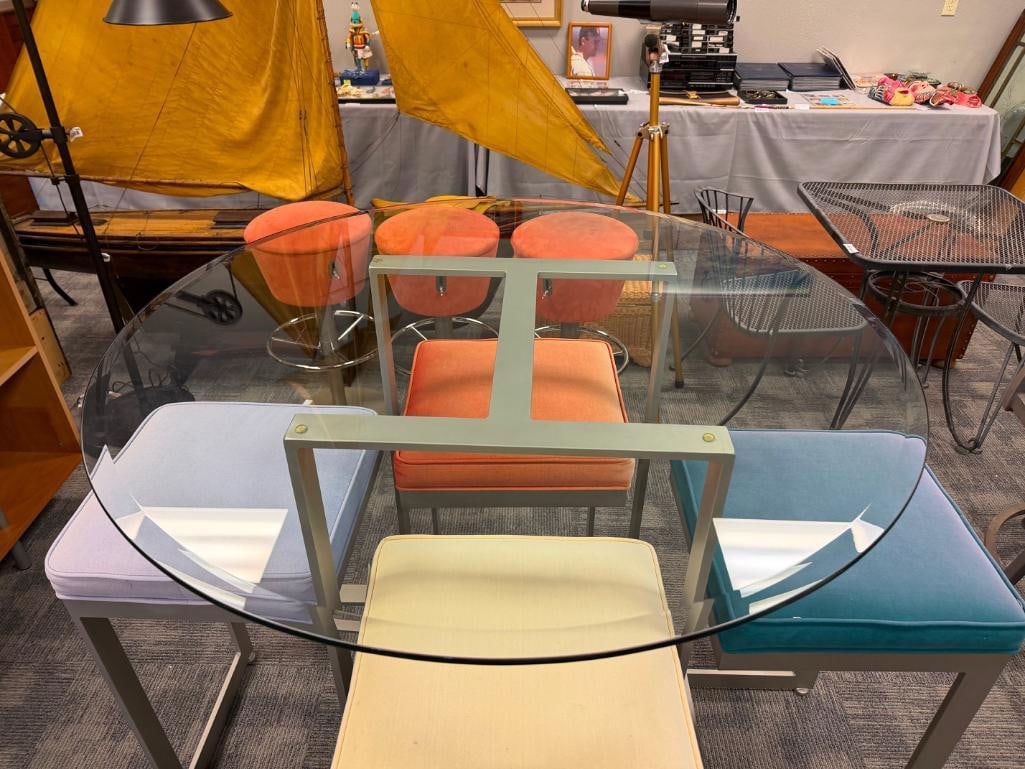 MODERN CONTEMPORARY 4-SCORE JOHNSTON CASUALS SIX-PIECE PUB HEIGHT DINING SET - 5