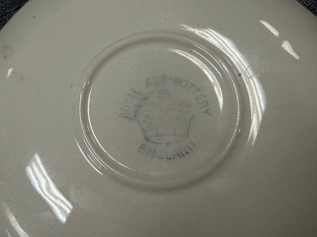 T.G. GREEN & CO AND ROYAL ART POTTERY EUROPEAN CHINA PLATE & CUP - 11