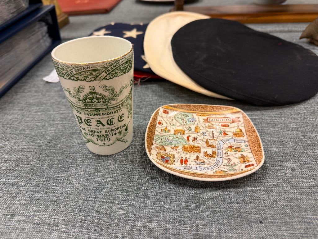 T.G. GREEN & CO AND ROYAL ART POTTERY EUROPEAN CHINA PLATE & CUP - 2