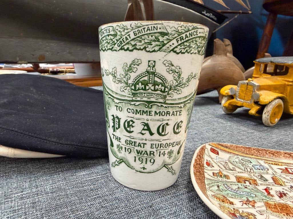 T.G. GREEN & CO AND ROYAL ART POTTERY EUROPEAN CHINA PLATE & CUP - 3