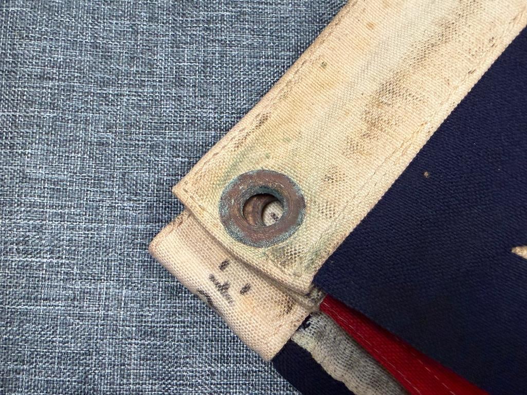 VINTAGE WWII ERA MARE ISLAND NAVY AMERICAN FLAG MADE IN MARE ISLAND SHIP YARD IN VALLEJO, CA NO. 11 - 5