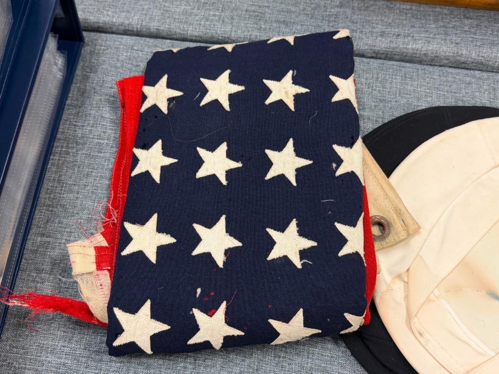 VINTAGE WWII ERA MARE ISLAND NAVY AMERICAN FLAG MADE IN MARE ISLAND SHIP YARD IN VALLEJO, CA NO. 11 - 9