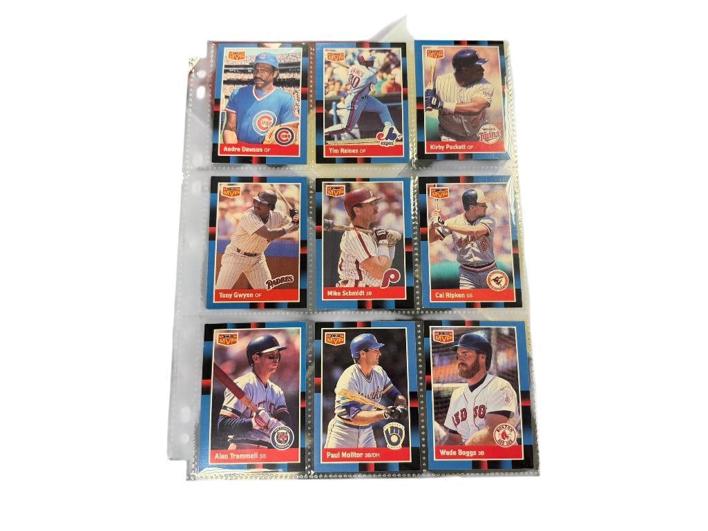 1987 LEAF BASEBALL HALL OF FAME CARDS TONY GWYNN, MIKE SCHMIDT, CAL RIPKEN, WADE BOGGS, TIM RAINES: ANDRE DAWSON, KIRBY PUCKETT, ALAN TRAMMELL, PAUL MOLITER, SEE PHOTOS FOR CONDITION