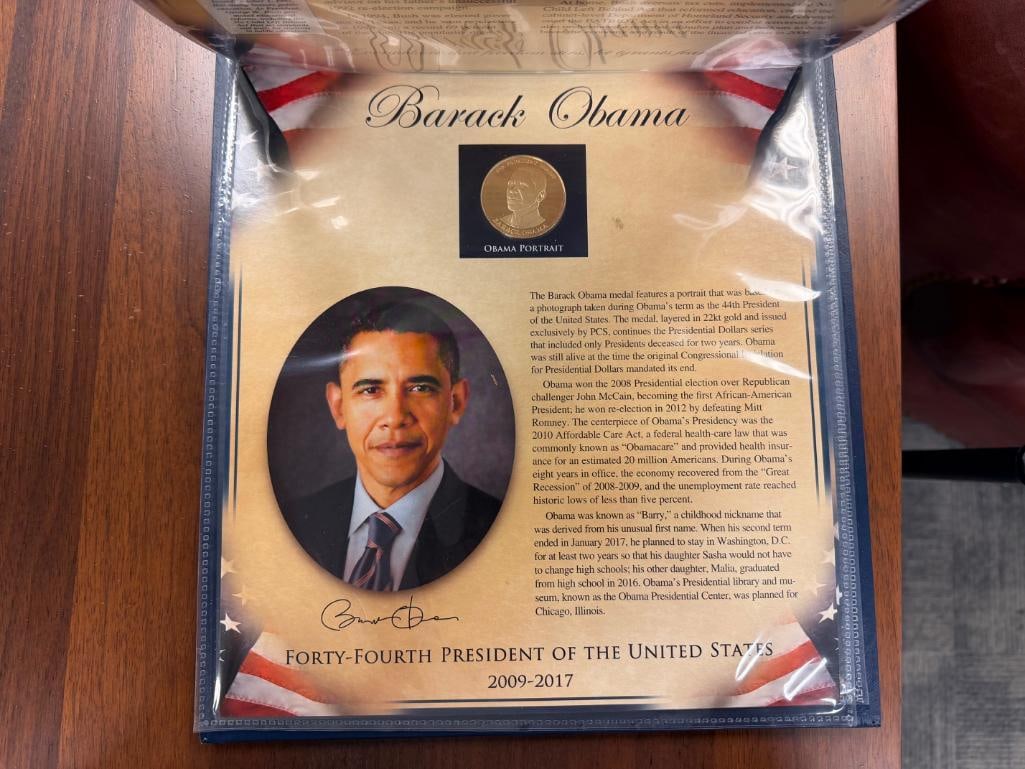 THE UNITED STATES PRESIDENTS COIN COLLECTION VOL. I & II PCS STAMPS & COIN - 13