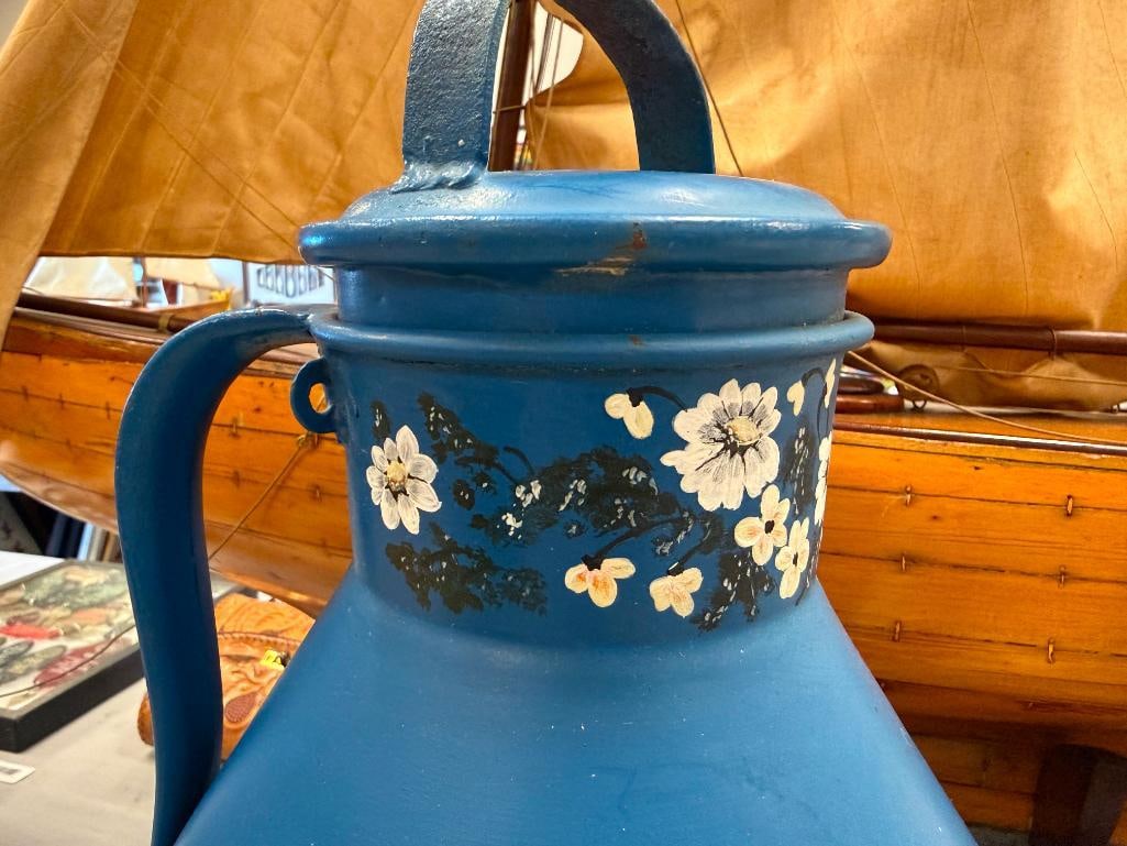 VINTAGE CB DAIRY CREAM CAN HAND PAINTED - 6