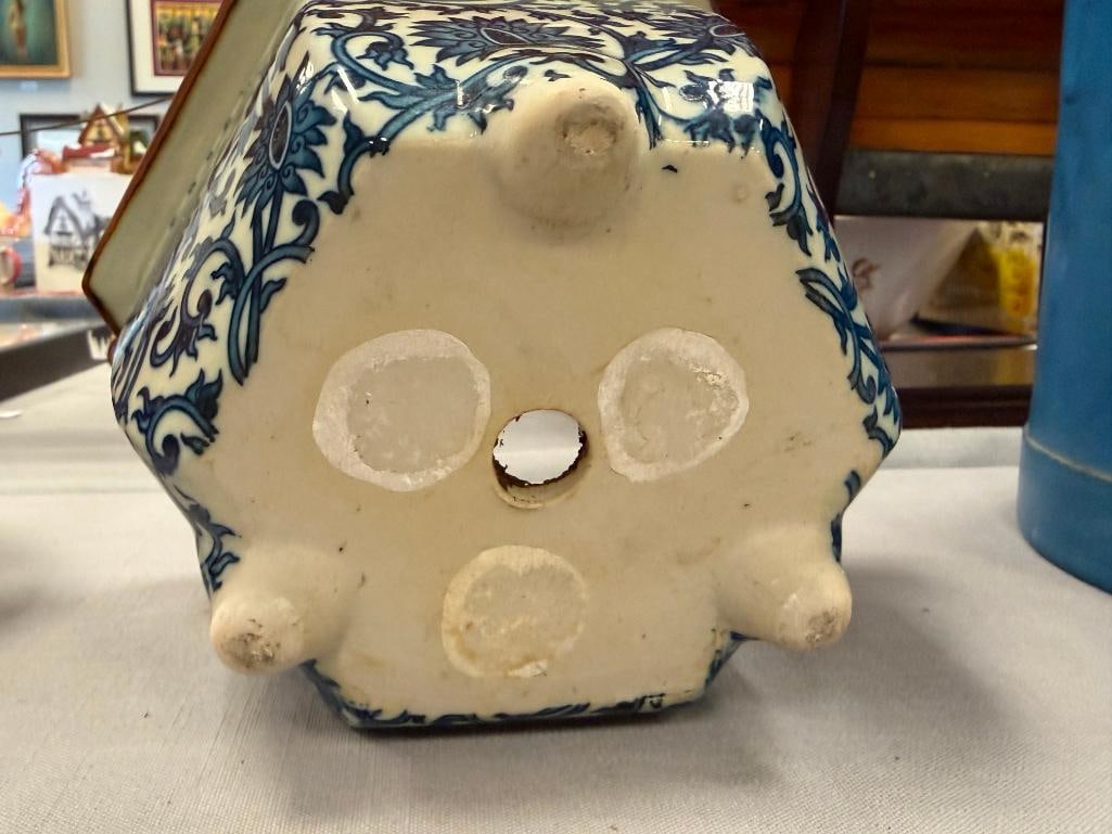 CHINESE HEXAGONAL CERAMIC PLANT POT - 7