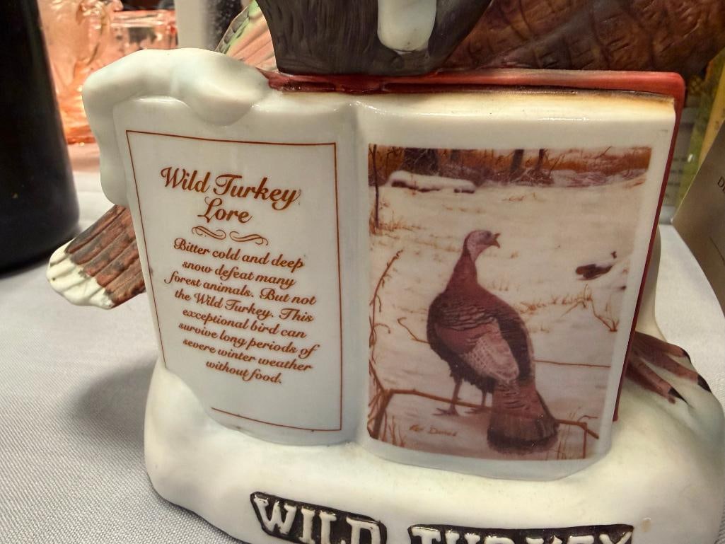 VINTAGE WILD TURKEY AUSTIN NICHOLS & CO. PORCELAIN TURKEY DECANTERS - 11