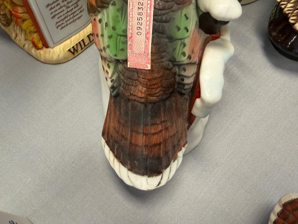 VINTAGE WILD TURKEY AUSTIN NICHOLS & CO. PORCELAIN TURKEY DECANTERS - 14