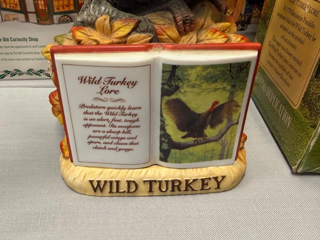 VINTAGE WILD TURKEY AUSTIN NICHOLS & CO. PORCELAIN TURKEY DECANTERS - 18