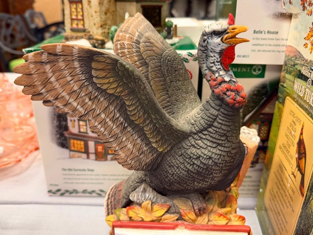 VINTAGE WILD TURKEY AUSTIN NICHOLS & CO. PORCELAIN TURKEY DECANTERS - 20