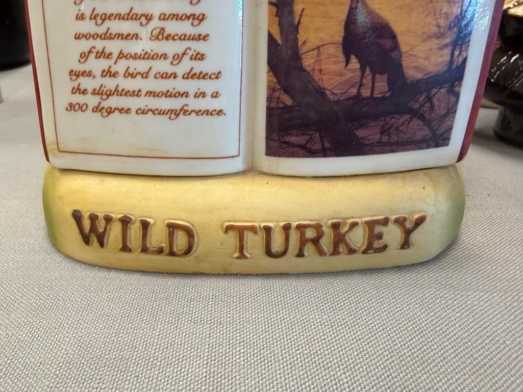 VINTAGE WILD TURKEY AUSTIN NICHOLS & CO. PORCELAIN TURKEY DECANTERS - 4