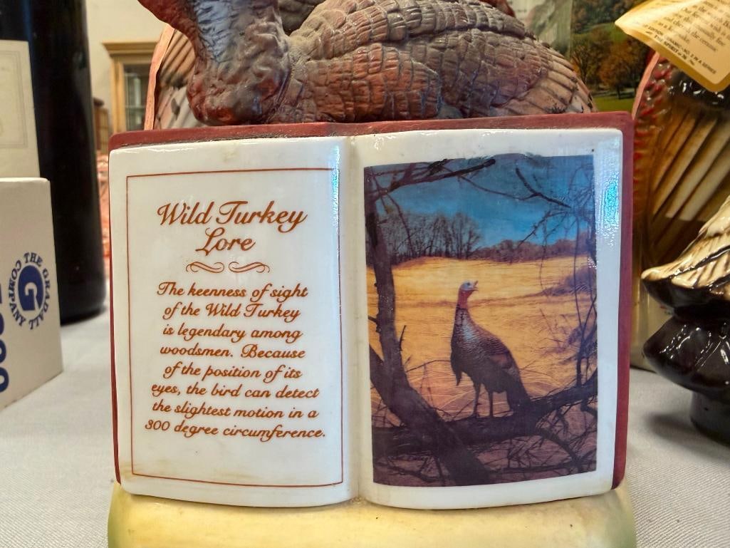 VINTAGE WILD TURKEY AUSTIN NICHOLS & CO. PORCELAIN TURKEY DECANTERS - 5